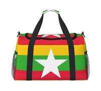 Sac de voyage pour femme Motif drapeau du Myanmar, noir, One Size