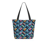 Sac de voyage pour femme - Sac de travail léger à la mode cool - Imprimé camion tout-terrain - Sac d'infirmière - Sac de plage pour femme - Grand sac à fermeture éclair