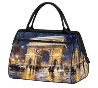 Sac de voyage pour femmes, hommes, enfants, garçons et filles, sac de week-end, sac de sport, sac de voyage, sac de week-end, aquarelle France Arc de Triomphe, couleur, XXL, Organiseur de sac
