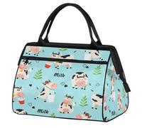 Sac de voyage pour femmes, hommes, enfants, garçons et filles, sac de week-end, sac de sport, sac de voyage, sac de week-end, sac de sport amusant en forme de vache laitière, animal, couleur, XXL,