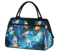 Sac de voyage pour femmes, hommes, enfants, garçons et filles, sac de week-end, sac fourre-tout de sport, sac de voyage, sac de week-end, planète galaxie, astronaute drôle de 24 l, couleur, XXL,