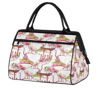 Sac de voyage pour femmes, hommes, enfants, garçons et filles, sac de week-end, sac fourre-tout de sport, sac de voyage, sac de week-end, sac de voyage sur le thème du Japon, fleur, couleur, XXL,