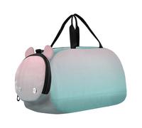 Sac de voyage pour garçon avec compartiment à chaussures Noir, Dégradé rose pâle turquoise, Classique