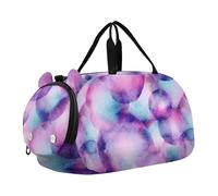 Sac de voyage pour garçon, sac de nuit mystique, solaire, soleil, lune, noir pour voyage, danse, bagages pour enfants, Formes circulaires violet bleu, Classique