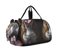 Sac de voyage pour garçons avec bandoulière - Motif bouledogue heureux - Pour le week-end, Happy English Bulldog souriant, Classique
