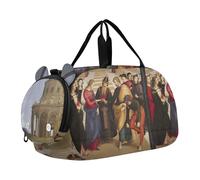 Sac de voyage pour garçons, cavaliers arabes Delacroix, peinture Delacroix, sacs de nuit pour tout-petits filles, sacs de voyage pour compartiment à chaussures, Peinture Raphael Vierge Mariage