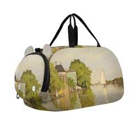 Sac de voyage pour garçons, cavaliers arabes Delacroix, peinture Delacroix, sacs de nuit pour tout-petits filles, sacs de voyage pour compartiment à chaussures, Claude Monet Maisons Achterzaan