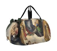 Sac de voyage pour garçons, cavaliers arabes Delacroix, peinture Delacroix, sacs de nuit pour tout-petits filles, sacs de voyage pour compartiment à chaussures, Raphael peinture Madone Sixtine