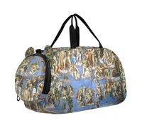 Sac de voyage pour garçons, cavaliers arabes Delacroix, peinture Delacroix, sacs de nuit pour tout-petits filles, sacs de voyage pour compartiment à chaussures, Peinture du jugement dernier, Classique
