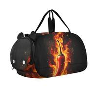 Sac de voyage pour garçons et filles avec compartiment à chaussures, Rouge Chili Fire, Classique