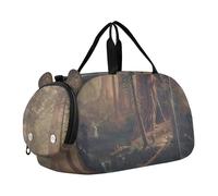 Sac de voyage pour garçons Leonardo da Vinci Baptême Christ, sac de voyage pour enfants, Albert Bierstadt Arbres géants de séquoia, Classique