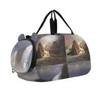 Sac de voyage pour garçons Leonardo da Vinci Baptême Christ, sac de voyage pour enfants, Paysage des chutes Albert de Bierstadt, Classique