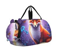 Sac de voyage pour garçons, motif hibou mignon, livres bleus, sacs de nuit, sacs de voyage, sac de sport pour enfants, Renard Fleurs Papillons, Classique