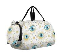 Sac de voyage pour garçons - Sac de voyage pour garçons - Sac de voyage pour enfants - Sac de sport pour enfants, Mystical Blue Eyes Stars Blanc, Classique