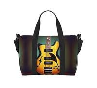 Sac de voyage pour guitare, basse, instruments de musique, sac de voyage, sac de sport pour femme, sac de sport, sac de sport pour la nuit, Noir , Taille unique