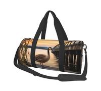 Sac de voyage pour homme et femme avec compartiment à chaussures de grande capacité, sac de nuit Wild Goose by The Bridge, sac fourre-tout de sport, sac de sport pour voyage, yoga, Noir , Taille