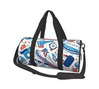 Sac de voyage pour homme et femme avec compartiment à chaussures - Grande capacité - Éléments de hockey - Sac fourre-tout à motifs créatifs - Sac de sport pour voyage, yoga, Éléments de hockey à