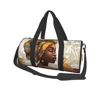 Sac de voyage pour homme et femme avec compartiment à chaussures, grande capacité, sac de nuit, Boston Terrier, sac fourre-tout de sport, sac de sport pour voyage, yoga, Fille africaine, Taille unique