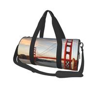 Sac de voyage pour homme et femme avec compartiment à chaussures, grande capacité, sac de nuit, île de Grèce, coucher de soleil, sac fourre-tout, sac de sport pour voyage, yoga, Golden Gate Bridge,