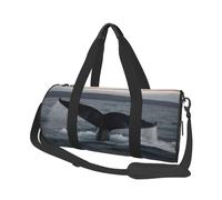 Sac de voyage pour homme et femme avec compartiment à chaussures, grande capacité, sac de nuit, magasin de crème glacée, sac fourre-tout de sport, sac de sport pour voyage, yoga, Queue de baleine à