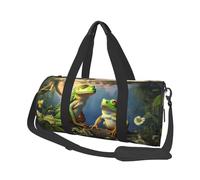 Sac de voyage pour homme et femme avec compartiment à chaussures, grande capacité, sac de nuit Mauna Kea Summit Sunset Sac fourre-tout de sport pour voyage, yoga, De nombreuses grenouilles chantent