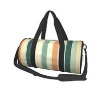 Sac de voyage pour homme et femme avec compartiment à chaussures, grande capacité, sac de nuit, musique rock, sac fourre-tout, sac de sport pour voyage, yoga, Rayures rétro, Taille unique