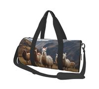 Sac de voyage pour homme et femme avec compartiment à chaussures, grande capacité, sac de nuit, navigation, phare, sac fourre-tout de sport, sac de sport pour voyage, yoga, Lamas dans les Andes,