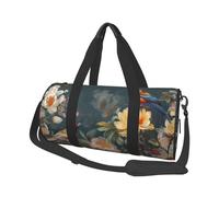 Sac de voyage pour homme et femme avec compartiment à chaussures, grande capacité, sac de nuit, pensées, fleurs, sac fourre-tout, sac de sport pour voyage, yoga, Fleurs et oiseaux., Taille unique
