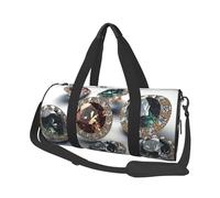 Sac de voyage pour homme et femme avec compartiment à chaussures, grande capacité, sac de nuit, pierres précieuses, bijoux en diamant, sac fourre-tout de luxe, sac de sport pour voyage, yoga, Noir ,