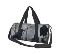 Sac de voyage pour homme et femme avec compartiment à chaussures, grande capacité, sac de nuit, salle de bal, danse, sac fourre-tout, sac de sport pour voyage, yoga, Oiseaux corbeaux noirs, Taille