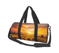 Sac de voyage pour homme et femme avec compartiment à chaussures - Grande capacité - Sac de nuit Tallinn Estonie - Paysage urbain - Sac fourre-tout de sport pour voyage, yoga, Beau coucher de soleil