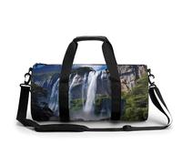 Sac de voyage pour homme et femme - Grande capacité - Beau sac de sport en toile cascade pour voyage, yoga, blanc, 45 cm/22,9 cm/22,9 cm, blanc, blanc, 17.7in/9in/9in