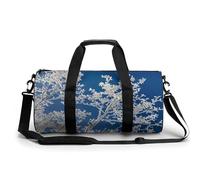 Sac de voyage pour homme et femme - Grande capacité - Beau sac de sport en toile pour voyage, yoga, blanc, 45 cm/22,9 cm/22,9 cm, blanc, blanc, 17.7in/9in/9in