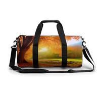 Sac de voyage pour homme et femme - Grande capacité - Beau sac de voyage - Sac de sport en toile pour voyage, yoga, blanc, 45 cm/22,9 cm/22,9 cm, blanc, blanc, 17.7in/9in/9in