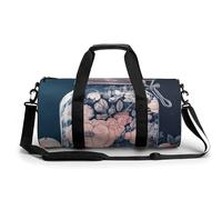 Sac de voyage pour homme et femme - Grande capacité - Beau sac de voyage - Sac de sport en toile pour voyage, yoga, blanc, 45 cm/22,9 cm/22,9 cm, blanc, blanc, 17.7in/9in/9in