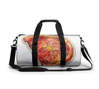 Sac de voyage pour homme et femme, grande capacité, motif pizza, sac de sport, sac fourre-tout en toile pour voyage, yoga, blanc, 45 cm/22,9 cm/22,9 cm, blanc, 45 cm/22,9 cm/22,9 cm, blanc,
