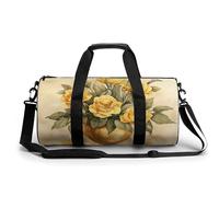 Sac de voyage pour homme et femme - Grande capacité - Motif vase doré - Sac de sport en toile pour voyage, yoga, blanc, 45 cm/22,9 cm/22,9 cm - Blanc, blanc, 17.7in/9in/9in