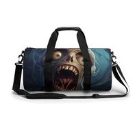 Sac de voyage pour homme et femme - Grande capacité - Sac de nuit Monster Scream - Sac de sport en toile pour voyage, yoga, blanc, 45 cm/22,9 cm/22,9 cm, blanc, blanc, 17.7in/9in/9in