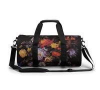 Sac de voyage pour homme et femme - Grande capacité - Vase de fleurs ornées de fleurs - Sac fourre-tout en toile pour voyage, yoga, blanc, 45 cm/22,9 cm/22,9 cm, blanc, blanc, 17.7in/9in/9in