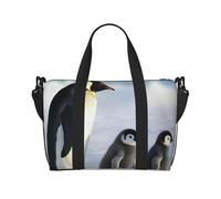 Sac de voyage pour homme et femme - Réglable - Grande capacité - Sac fourre-tout étanche pour le sport et le yoga, Famille de pingouins, Taille unique