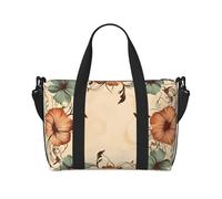 Sac de voyage pour homme et femme - Réglable - Grande capacité - Sac fourre-tout étanche pour le sport et le yoga, Couronne florale, Taille unique