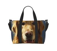 Sac de voyage pour homme et femme - Réglable - Grande capacité - Sac fourre-tout étanche pour le sport et le yoga, Golden Dog, Taille unique