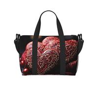 Sac de voyage pour homme et femme - Réglable - Grande capacité - Sac fourre-tout étanche pour le sport et le yoga, Amour romantique, Taille unique