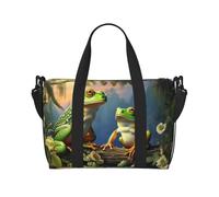 Sac de voyage pour homme et femme - Réglable - Grande capacité - Sac fourre-tout étanche pour le sport et le yoga, De nombreuses grenouilles chantent sur les branches, One Size