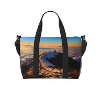 Sac de voyage pour homme et femme - Réglable - Grande capacité - Sac fourre-tout étanche pour le sport et le yoga, Mauna Kea Summit Sunset, Taille unique