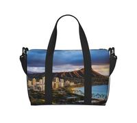Sac de voyage pour homme et femme - Réglable - Grande capacité - Sac fourre-tout étanche pour le sport et le yoga, Hawaii Skyline Diamond Head Volcan, Taille unique