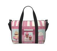 Sac de voyage pour homme et femme - Réglable - Grande capacité - Sac fourre-tout étanche pour le sport et le yoga, Magasin de crème glacée, Taille unique