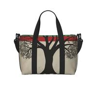 Sac de voyage pour homme et femme - Réglable - Grande capacité - Sac fourre-tout étanche pour le sport et le yoga, Drapeau palestinien arbre, Taille unique