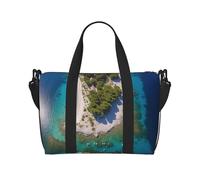 Sac de voyage pour homme et femme - Réglable - Grande capacité - Sac fourre-tout étanche pour le sport et le yoga, Île Croatie, Taille unique