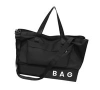Sac de voyage pour homme et femme résistant à l'eau pour fitness, entraînement de nuit, week-end, hôpital, fitness, voyage, entraînement sportif, Noir pur, Taille unique